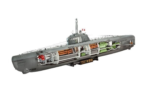RC Radiostyrt Byggmodell ubåt - U-Boat XXI Type w, Interiör - 1:144 - Revell
