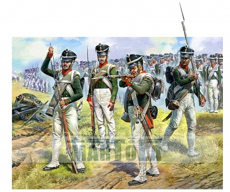 RC Radiostyrt Byggmodell - Ryska infanteriet Napoleonkrigen - 1:72 - Zvezda