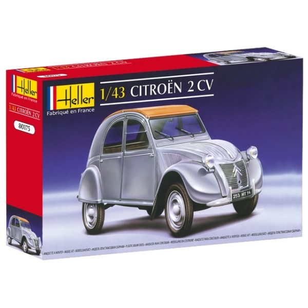 Byggmodell bil - Citroen CV 2 Classic - 1:43 - Heller