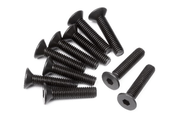 RC Radiostyrt Flat Head Screw M3X14Mm (Hex Socket/10Pcs)