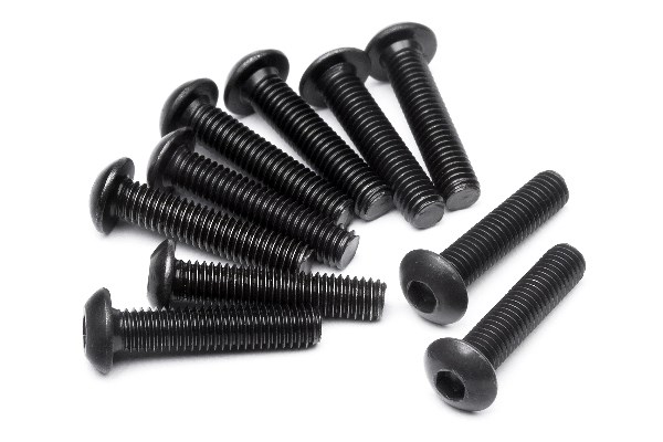 RC Radiostyrt Button Head Screw M3X14Mm (Hex Socket/10Pcs)