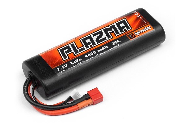 Batteri - 7,4V 4000mAh LiPo - 20C - T-kontakt - Plazma
