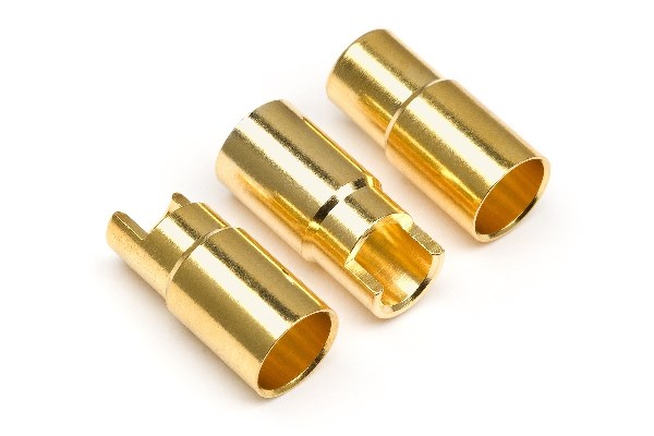 RC Radiostyrt Female Gold Connectors (6.0Mm Dia) (3 Pcs)