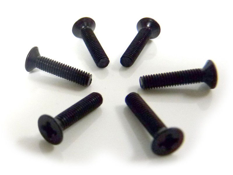 RC Radiostyrt Flat Head Screws 3x14 6p - 31060