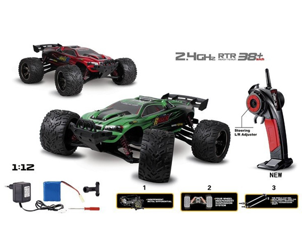 Radiostyrd bil - 1:12 - Wild Truggy 2WD - 2,4Ghz - Röd - RTR