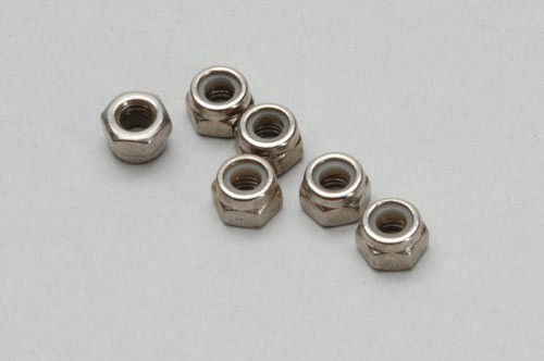 RC Radiostyrt Nylon Lock Nut M4 6pcs - RH5103