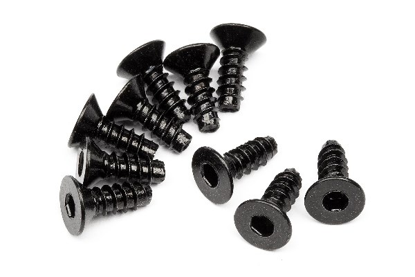 RC Radiostyrt Tp. Flat Head Screw M3X8Mm (Hex Socket/10Pcs)