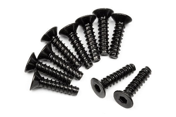 RC Radiostyrt Tp. Flat Head Screw M3X12Mm (Hex Socket/10Pcs)