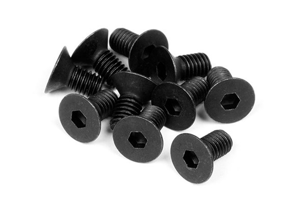 RC Radiostyrt Flat Head Screw M3X6Mm (Hex Socket/10Pcs)