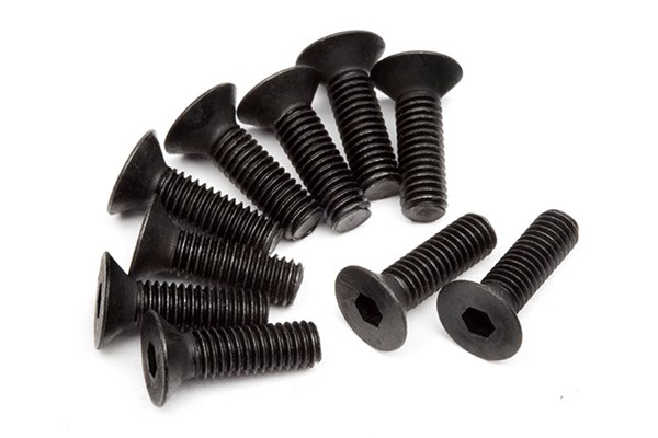 RC Radiostyrt Flat Head Screw M3X10Mm(Hex Socket/10Pcs)