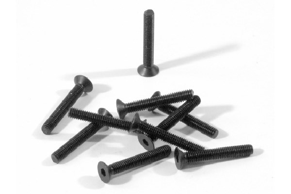 RC Radiostyrt Flat Head Screw M3X20Mm (Hex Socket/10Pcs)