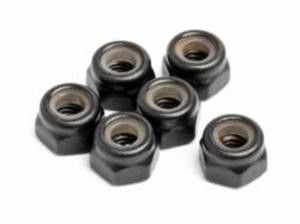 RC Radiostyrt Nylon Lock Nut M3 6pcs - RH5102