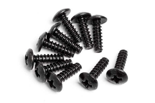 RC Radiostyrt Round Head Self-Tapping Screw M3x10mm 10Pcs - All Strada