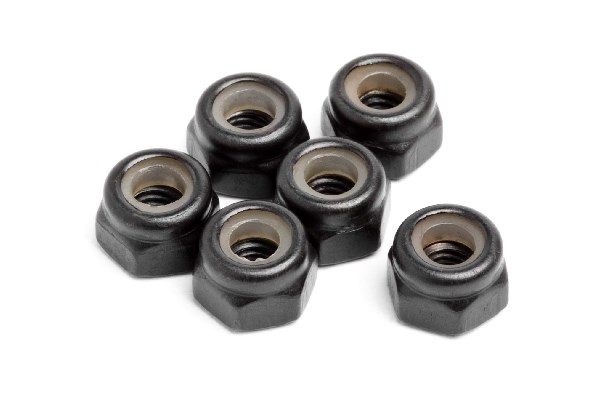 RC Radiostyrt M3 Nylon Locknut 6Pcs - All Strada