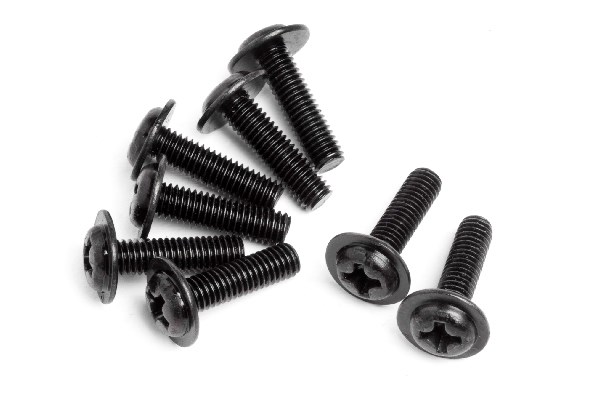 RC Radiostyrt DOMED HEAD DISC SCREW M3X10 8 - MT