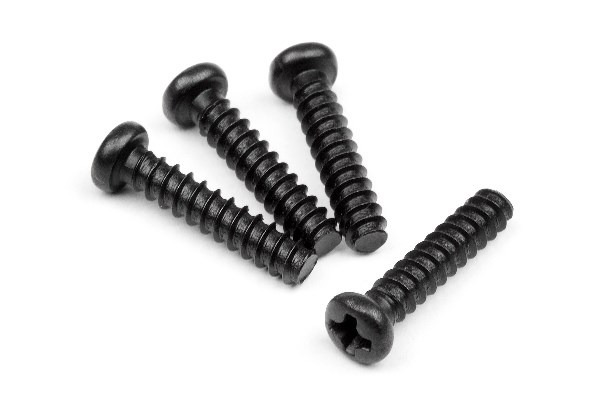 RC Radiostyrt Ball Head Self-Tapping Screw 2.6x12mm 4Pcs - SC,MT,XT,RX,DT