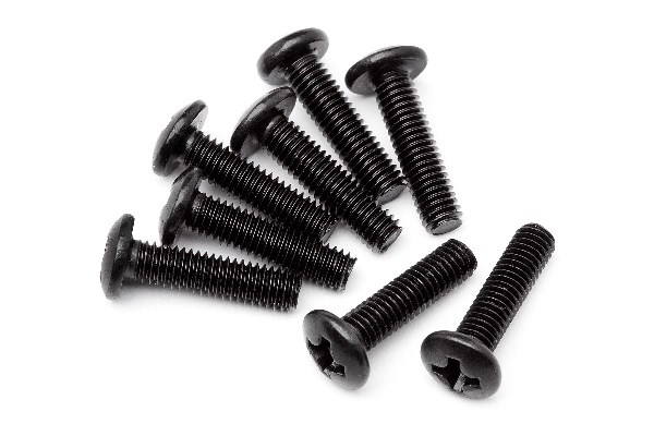 RC Radiostyrt Button Head Screw M3x12 8pcs - All Strada