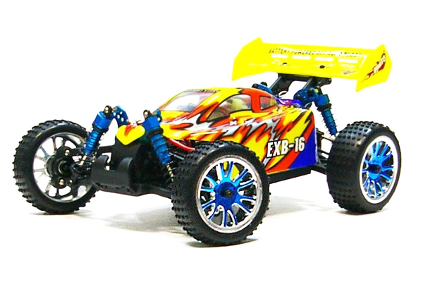 Demo - Radiostyrda bilar - 1:16 - Himoto Exb-16 BL 4wd - Gul - 2,4Ghz - RTR