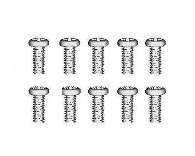 RC Radiostyrt Ball head Self Tapping Screws 2.6*8 10P - 86075