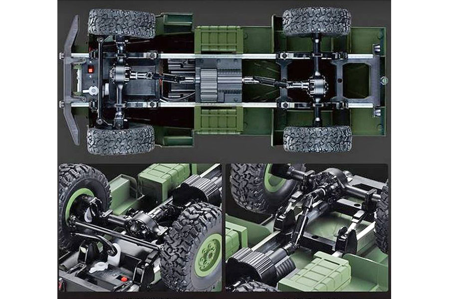 Radiostyrt militär fordon - U.S. Military Truck Grön - 2,4Ghz - RTR