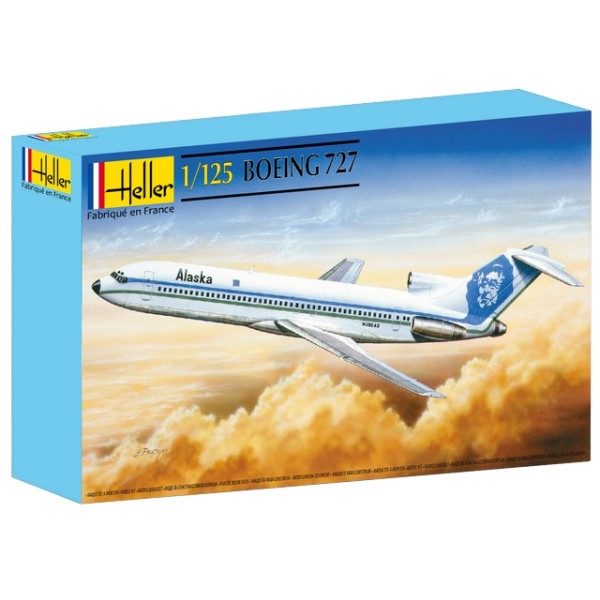 RC Radiostyrt Byggmodell flygplan - Boeing 727 - 1:125 - Heller