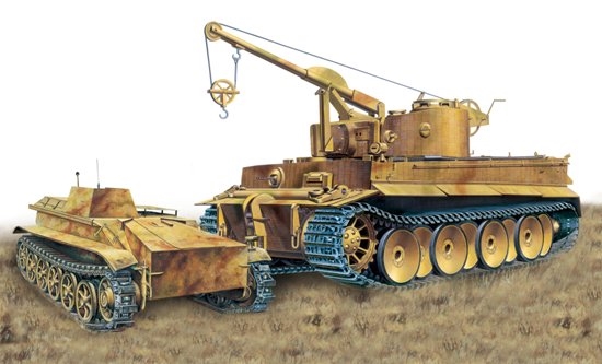 RC Radiostyrt Byggmodell stridsvagn - Bergepanzer Tiger I, s.Pz.Abt.508 IV Ausf.A - 1:35 - Dragon