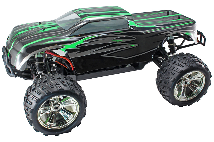 Radiostyrda bilar - 1:8 - Mega Combat BL 4wd - Grön - 2,4Ghz - RTR