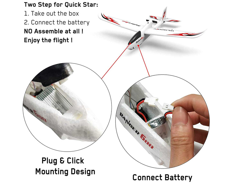 Radiostyrt flygplan - Ranger 600 - 2,4Ghz - SRTF