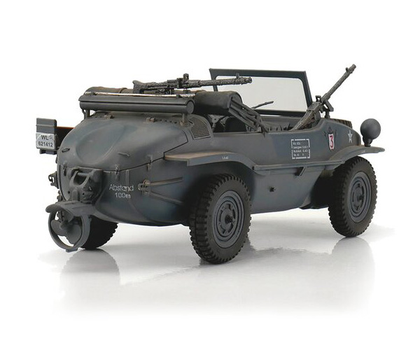 RC Stridsfordon - 1:16 - RC VW Schwimmwagen T166 Grey - Torro - 2,4Ghz - RTR