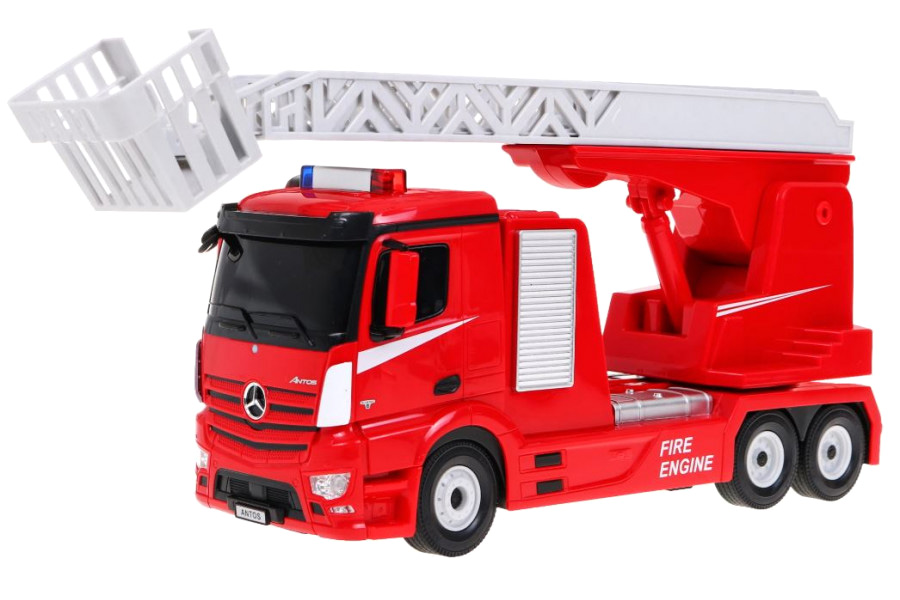 Radiostyrd Brandbil - Mercedes-Benz Antos + bil - 2,4Ghz - 1:24 - RTR