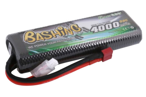 RC Radiostyrt Batteri - 7,4V 4000mAh 50C 2S1P HardCase T-plug