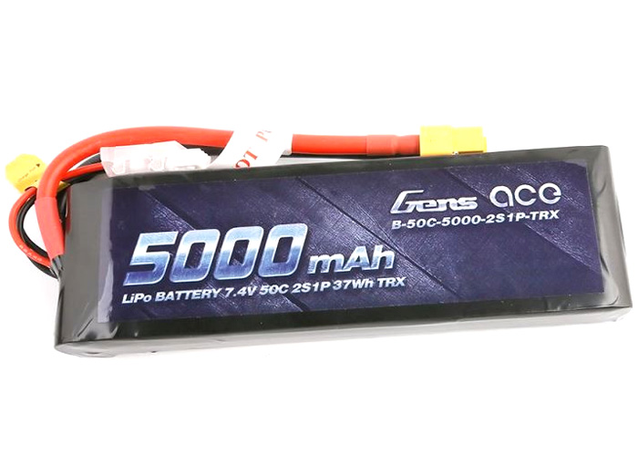 RC Radiostyrt Batteri - 5000mAh 7.4V 50C XT60 Gens Ace