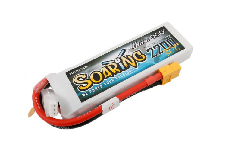 RC Radiostyrt Batteri - 7,4V 2200mAh 30C Soaring Gens Ace - XT60