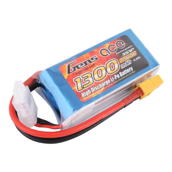 RC Radiostyrt Batteri - 11,1V 1300mAh LiPo - 25C - XT60 - Gens Ace