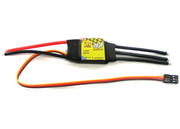 Bild p� ESC GPX Extreme 20A 2-4S LiPo BEC 5.0V/3.0A 21g