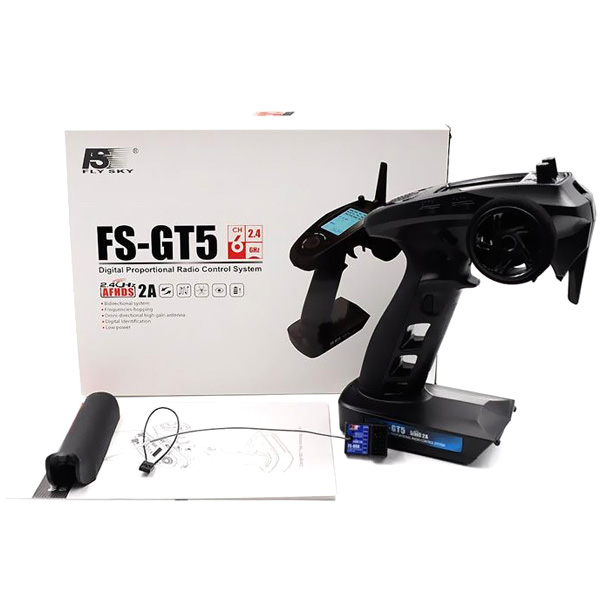 Sändarpaket - 6CH 2,4Ghz - FlySky FS-GT5 screen + BS6