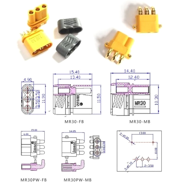 Pair of connectors MR30