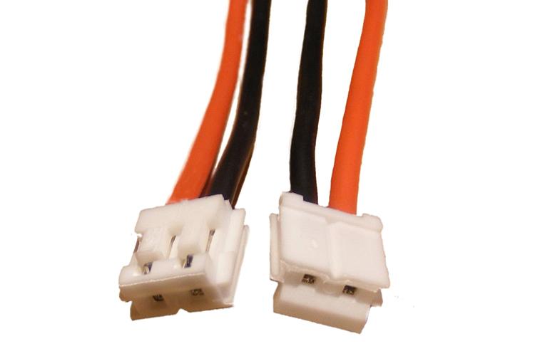 RC Radiostyrt 2-pin EH white plug with 22AWG wire 30,5cm