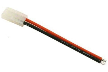 Soldered Tamiya female plug with 14AWG 10cm wire