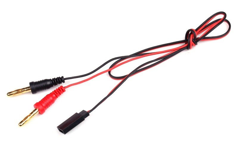 RC Radiostyrt Banana 4mm - Futaba (60cm charging cable) adapter