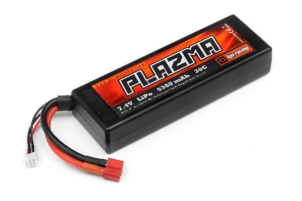 Batteri - 7,4V 5300Mah LiPo Plazma 30C Hard C. Stick 39.2