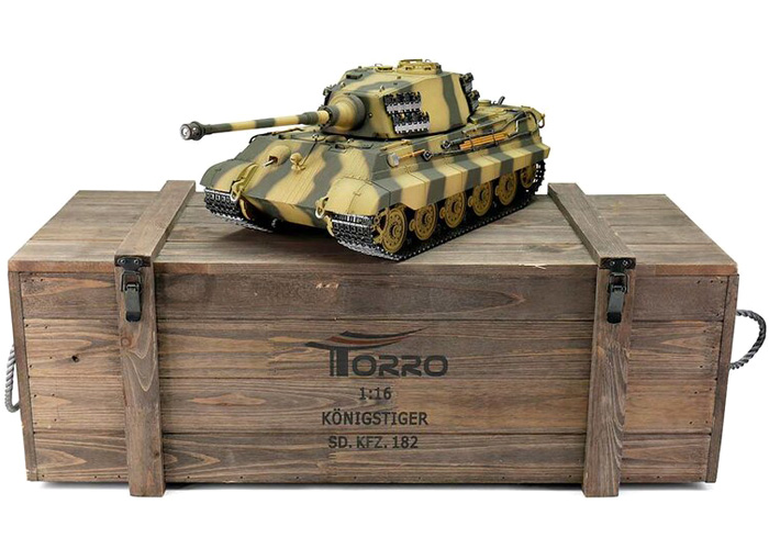 RC Radiostyrt Rc tank - 1:16 - King Tiger, Königstiger Summer - Torro Pro IR - 2,4Ghz - RTR