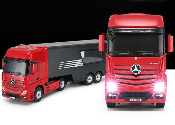 Radiostyrd Lastbil - Mercedes-Benz Actros heli pad - 1:26 - 2,4GHz - RTR