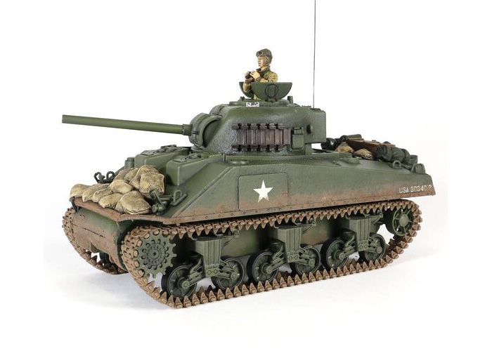 RC Radiostyrt Radiostyrd stridsvagn - M4A3 Sherman F.O.V - IR - 2,4GHz - RTR