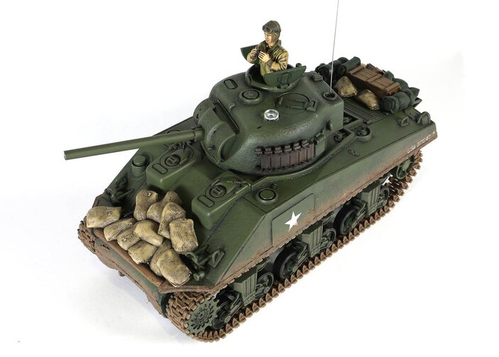 Radiostyrd stridsvagn - M4A3 Sherman F.O.V - IR - 2,4GHz - RTR