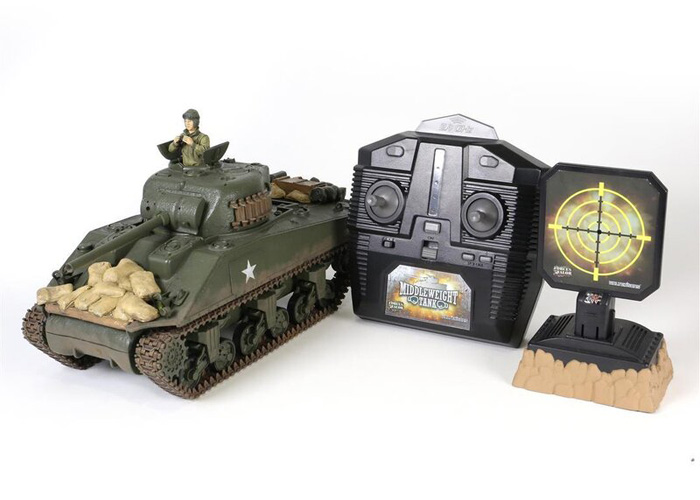 Radiostyrd stridsvagn - M4A3 Sherman F.O.V - IR - 2,4GHz - RTR