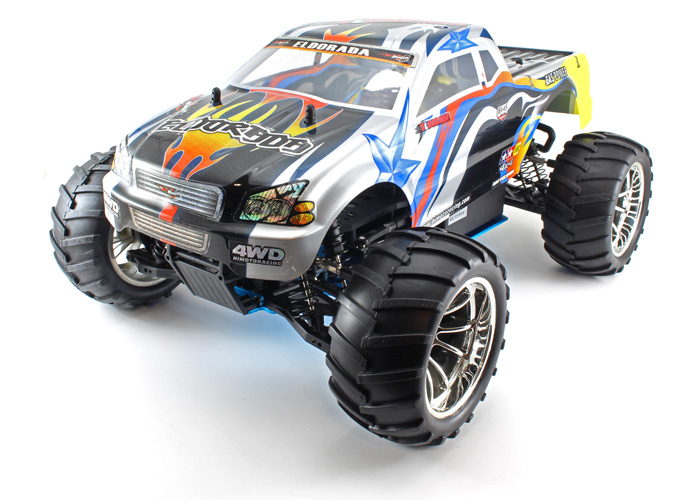 Metanol bil - 1:10 - Himoto Eldorada Blue - 4WD - 2,4Ghz - RTR