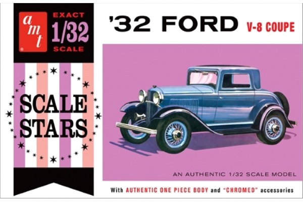 RC Radiostyrt Byggmodell bil - 1932 Ford scale stars - 1:32 AMT