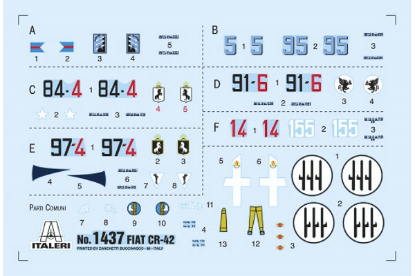 Byggmodell flygplan - Fiat CR.42 Falco - 1:72  - Italieri