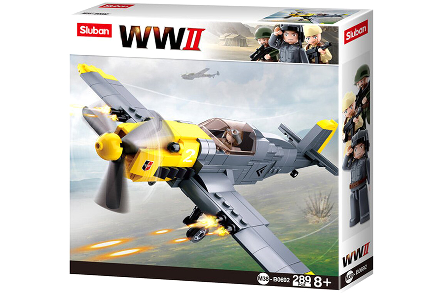 RC Radiostyrt WWII - German fighter - B0692 - Byggklossar - Sluban